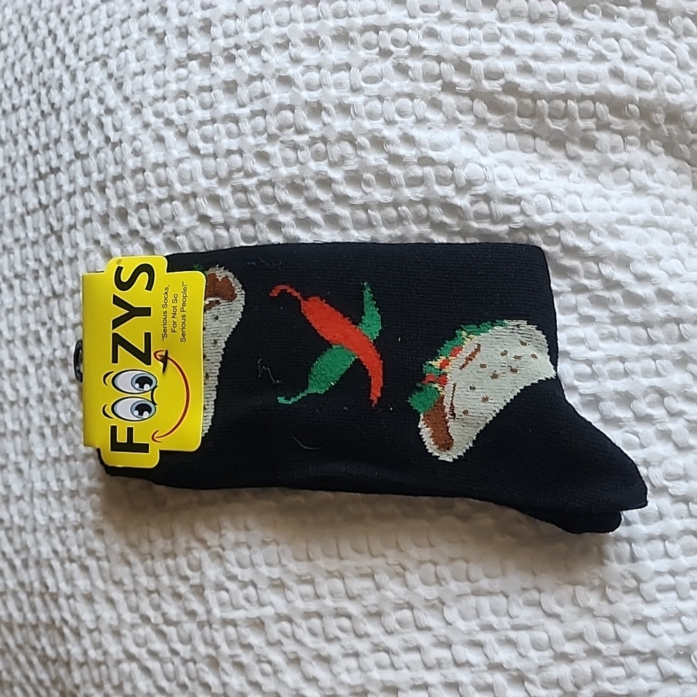 3/$20 Foozy Funny Taco Socks!